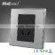 2015 China Wholesaler Hot Sale Wallpad Luxury 16A 110-250V Wall Light Switch Satin Metal Panel 3 Pin Socket Outlet