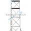 Moving aluminum scaffolding tower