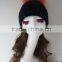 Wool Knitted Beanie /Custom Beanie Hats/winter knitted hat with raccoon fur ball
