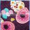 young girls patchwork owl capped half finger knit gloves