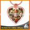 Free mould fee metal heart-shaped print catholic souvenir oem keychain
