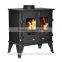 Contemporary Cast Iron Wood Stove with back bolier
