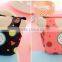 New fashion oem PU leather Zipper fruit printing pouch wallet fancy promotional gift plastic handbag euro coin purse