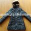 high quality womens winter cotton quilted thick long warm hooded jacket