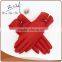 Craft Decorated PU Leather Fashion Hand Gloves