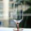 Glassware supply fashion innovative funny beer glass cheap handmade lead free clear crystal beer glass gold rim drinking gold