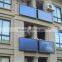 The balcony type hanging flat plate solar water heating system