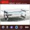 Top grade durability heated toughened glass office table
