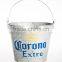 Standard galvainzed metal ice bucket for bar