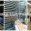 Double spiral cooling tower for toast
