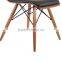 2015 New Leatherette Cushion Plywood Dining Chairs with Wooden Legs