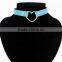 Gothic Punk Style Multi Color Alloy Heart Pendant PU Leather Choker Necklace Collar 90s Heart Choker