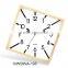 12 inch square wood quartz analog type clock design