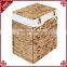Environmetal natural water hyacinth woven home or hotel laundry basket