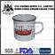 SGS certified customized logo printing enamel coffee cup