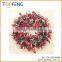 new design christmas wired tinsel garland with leaves /christmas ornament