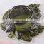 Home decor /Leaf shaped glass candle holder