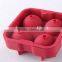 Spherical shell square silicone ice cube mold ice container