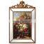 Antique solid wood frame handmade flowers painting