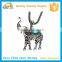 Vintage Style Turquoise Elephant Pendants Alloy Mental Earrings Bracelet Necklace Sets