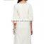 Ladies White Kurta Cotton on Printed Pattern Designs HSD2288