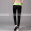 Ladies' Sports Wear Fashion Yoga Pants Black Plain Ninth Pants Running Pants Fitness Pants Sports Back Step with Zipper Pants