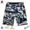 black breathable camo shorts for men
