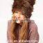 2015 New Fashion Faux Fur Cap Female Cute Ears Design Thicker Warm Winter Hat Women Beanies
