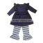 2017 Fall Girls Tunic Clothing Sets Wholesale Ruffle Pants Outfit Kids Clothing Baby Clothes