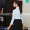 2017 latest women fashion long sleeve blue shirt ladies Office Formal shirt