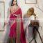 Charming Pink & Brown Color Combined Season In Style Designer Sarees