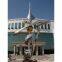 Outdoor large sports abstract 304 stainless steel statues