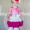 4th of July new design girl boutique clothing set mutil ruffle star appliqued dress