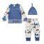 B22168A Newest autumn baby clothing set infant baby cotton 3 pcs clothing sets
