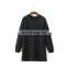 Women Long Sleeve O Neck Long Hoodie Dress With Tessels Design