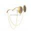 Stainless steel vacuum plating 24k gold durable color glasses eyewear rope mirror sunglasses chain