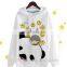 2017 BAIYIMO Custom Panda Printed 100% Cotton Plain White Hoodies