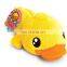 2016 Promotion Custom Cute Animal Shaped Pencil Case With Zip Fashion Cartoon Yellow Duck Plush Pencil Bag