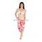 Red and White Floral Print Sarong