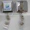 Hot Sale Square shape Metal Retractable Pull Reel Key Holders