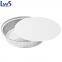 Round 9 Inch Disposable Aluminum Foil Pan Take Out Food Containers with Flat Board Lids