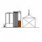 Telescopic paint spray booth of large workpieces