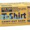 100% Compostable Shopper, Biodegradable handle handy Carrier Eco Bio starch plant Biodegradable T-Shirt Bags With Logo