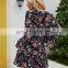 LAITE D2121  women v-neck casual dresses women floral printed summer dresses ladies mini dresses