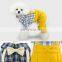 Hot Sale Fashionable Pet Clothing Suspender Trousers Set with  Plaid coat Bow Tie For Pets