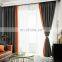 Wholesale Double Sided Hemp Thick Patchwork Shading Heat Insulation Fabric Hotel Bedroom Living Room Finished Blackout Curtain