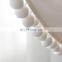 Wholesale cheap decoration clear polyester long shade white sheer curtain fabric for hotel living room and office