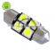 Festoon 4smd 31mm 5050 Car Dome Instrument Light Bulbs License Plate Indicator Lights 6 Colors