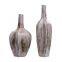 Classical Gold Marble Hexagonal Diamond Bottle Ceramic Flower Vase, Home Office Decoration
