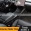 ABS Carbon Fiber Interior Trims For Tesla Model 3 Modified Central Control Side Trims Strips Cover Car Decorative Accessories